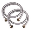 Hausen 36-Inch Stainless Steel Faucet Connector 1/2" FIPX 1/2" FIP, Faucet Supply Line, 2PK HA-FC-102